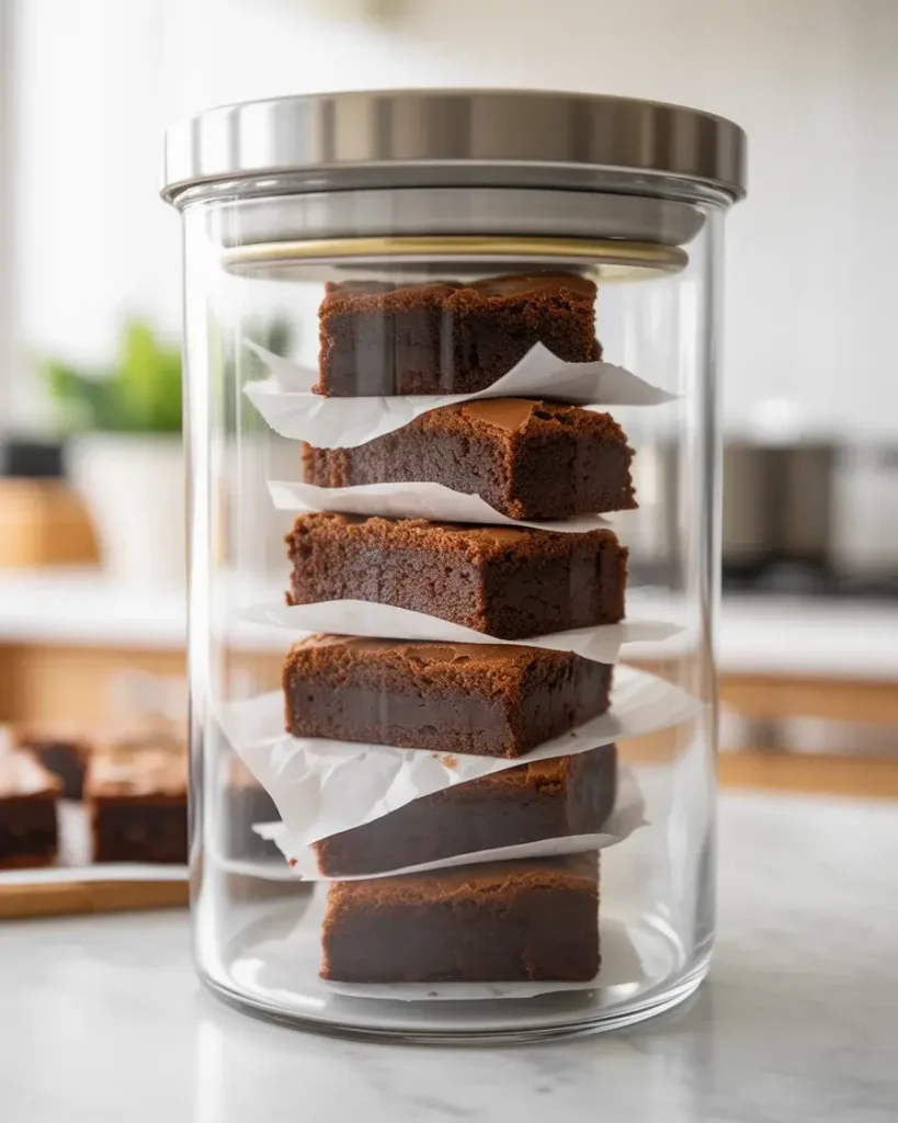 Proper storage keeps brownies fresh and fudgy for up to four days