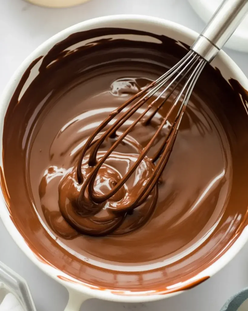 Silky chocolate glaze with the perfect consistency for coating donuts