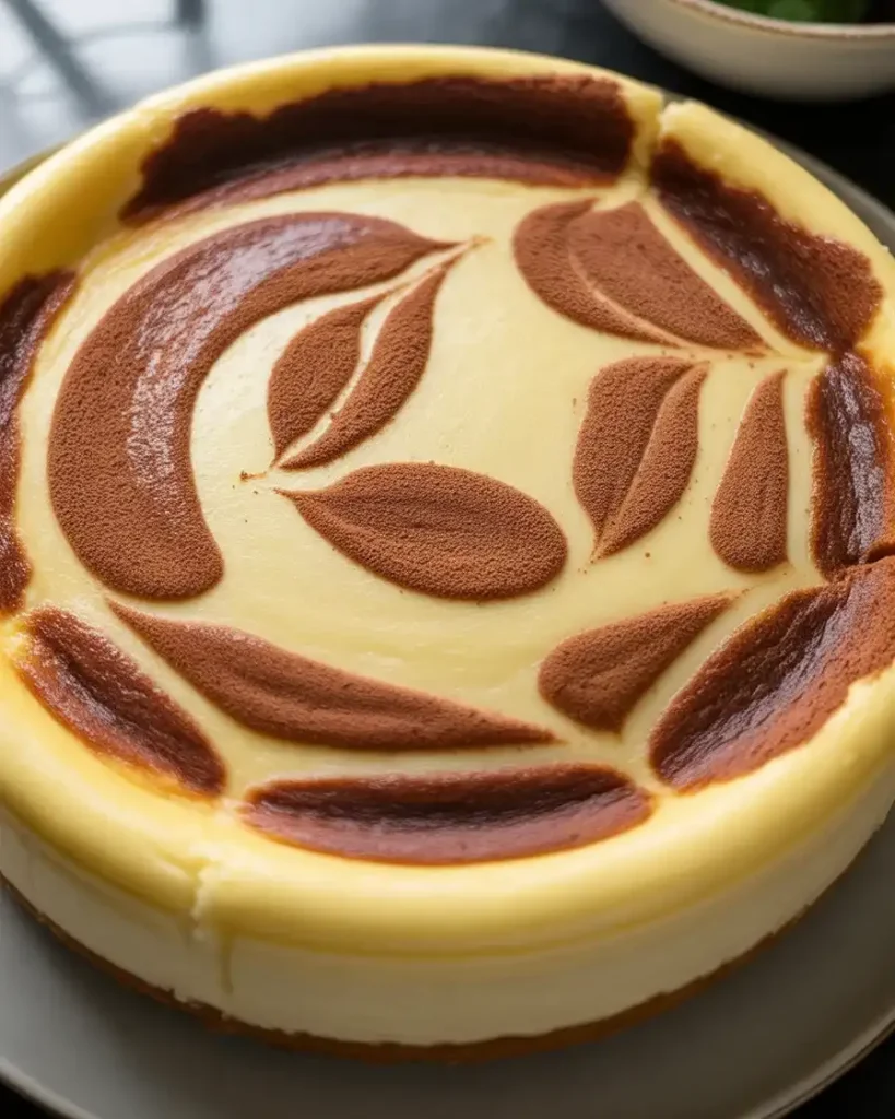 Crack-free cheesecake with perfect swirls from proper technique