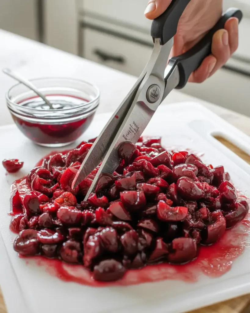 Chopped cherry pie filling drained and cut into perfect bite-sized pieces