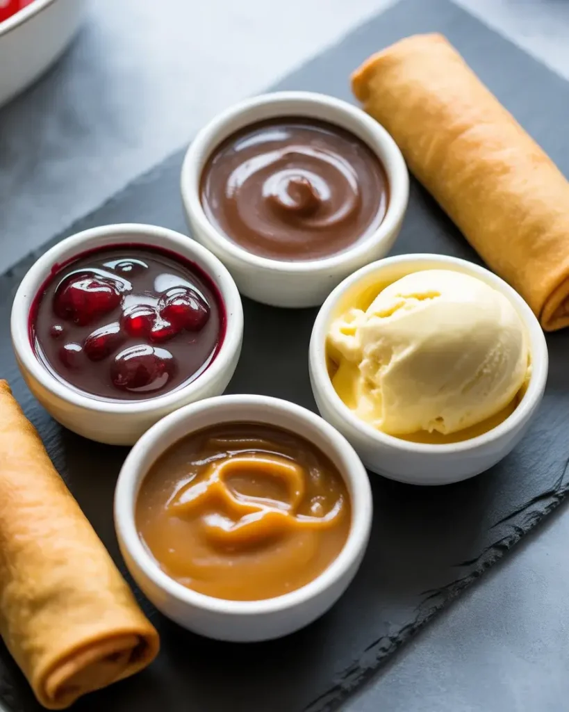  Cherry sauce, chocolate ganache, caramel, and ice cream dipping options