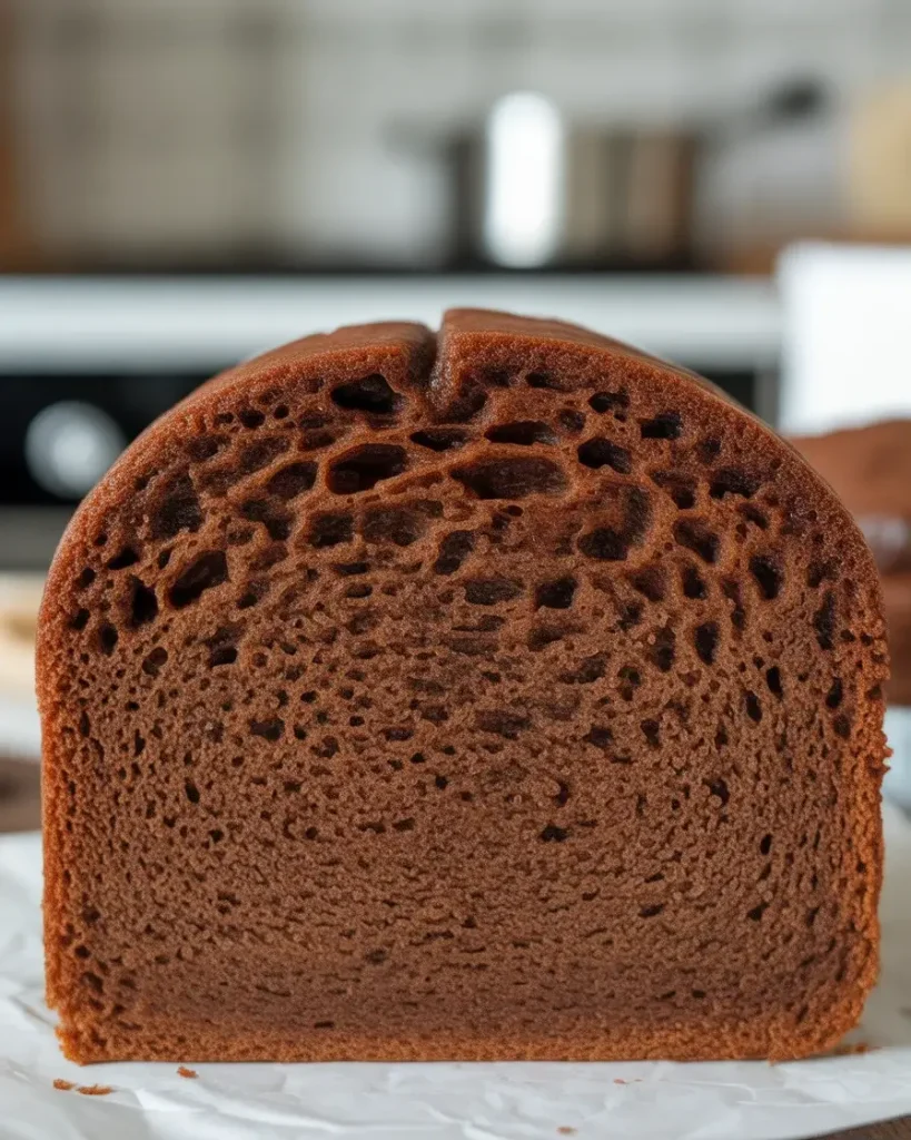 Perfect fine crumb texture with no tunnels from gentle mixing