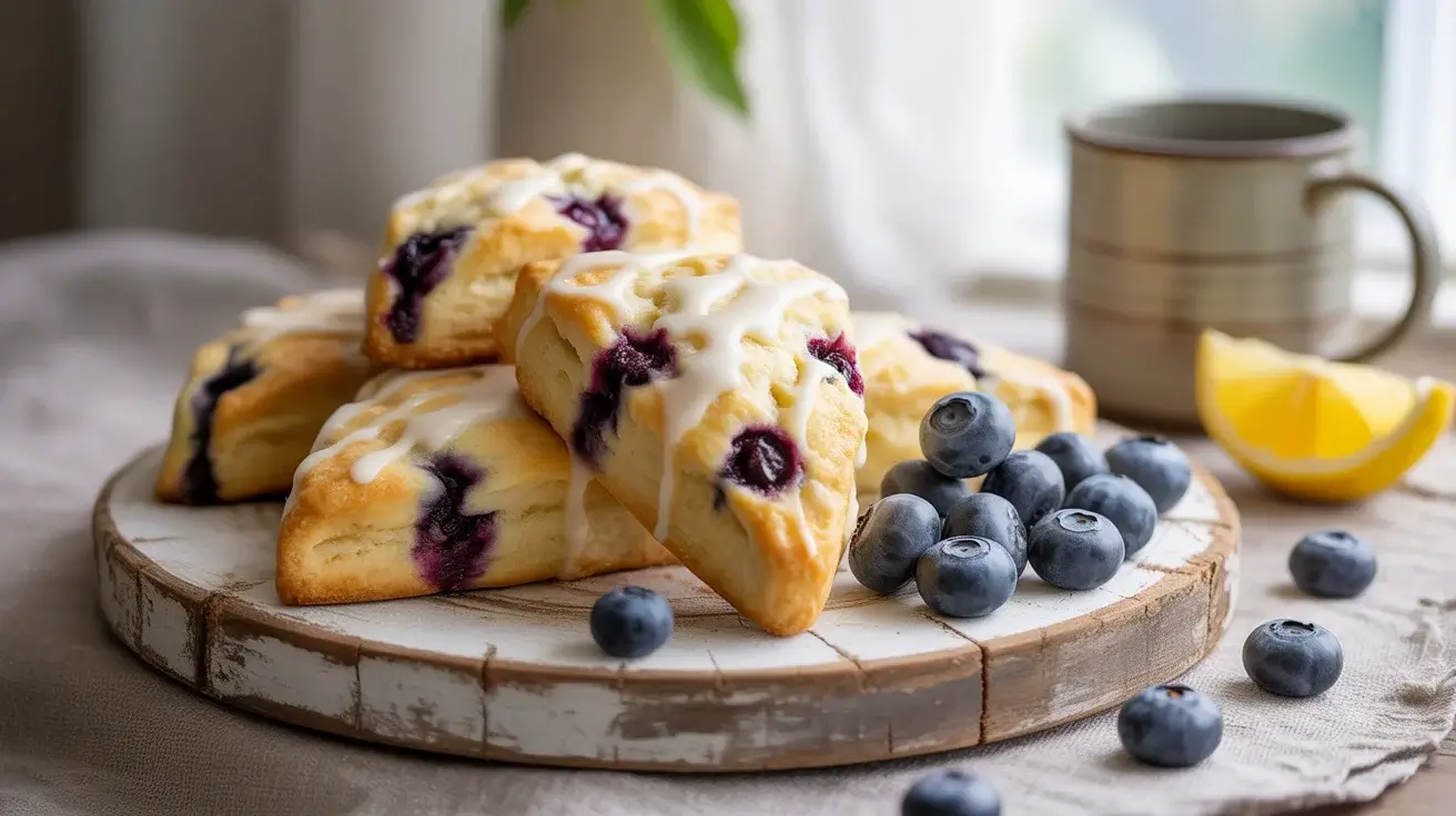 Easy Lemon Blueberry Scones