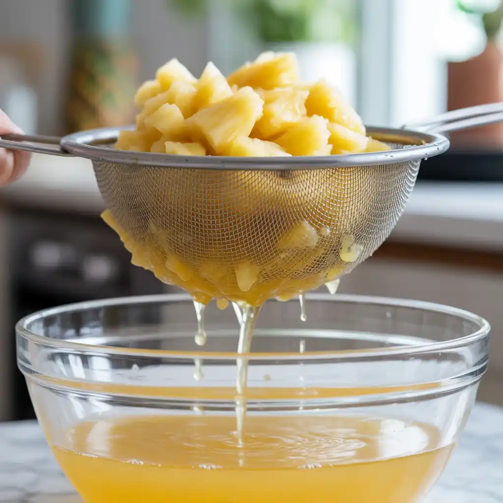 Press pineapple firmly to remove excess moisture for bars that set properly