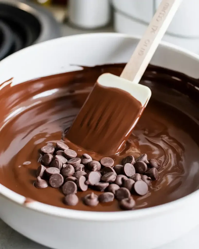 Melting chocolate at 50% power in 30-second intervals for smooth almond bark