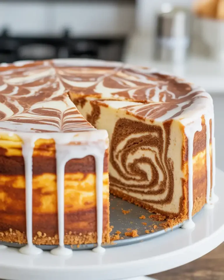 The Ultimate Swirled Cinnamon Honeybun Cheesecake