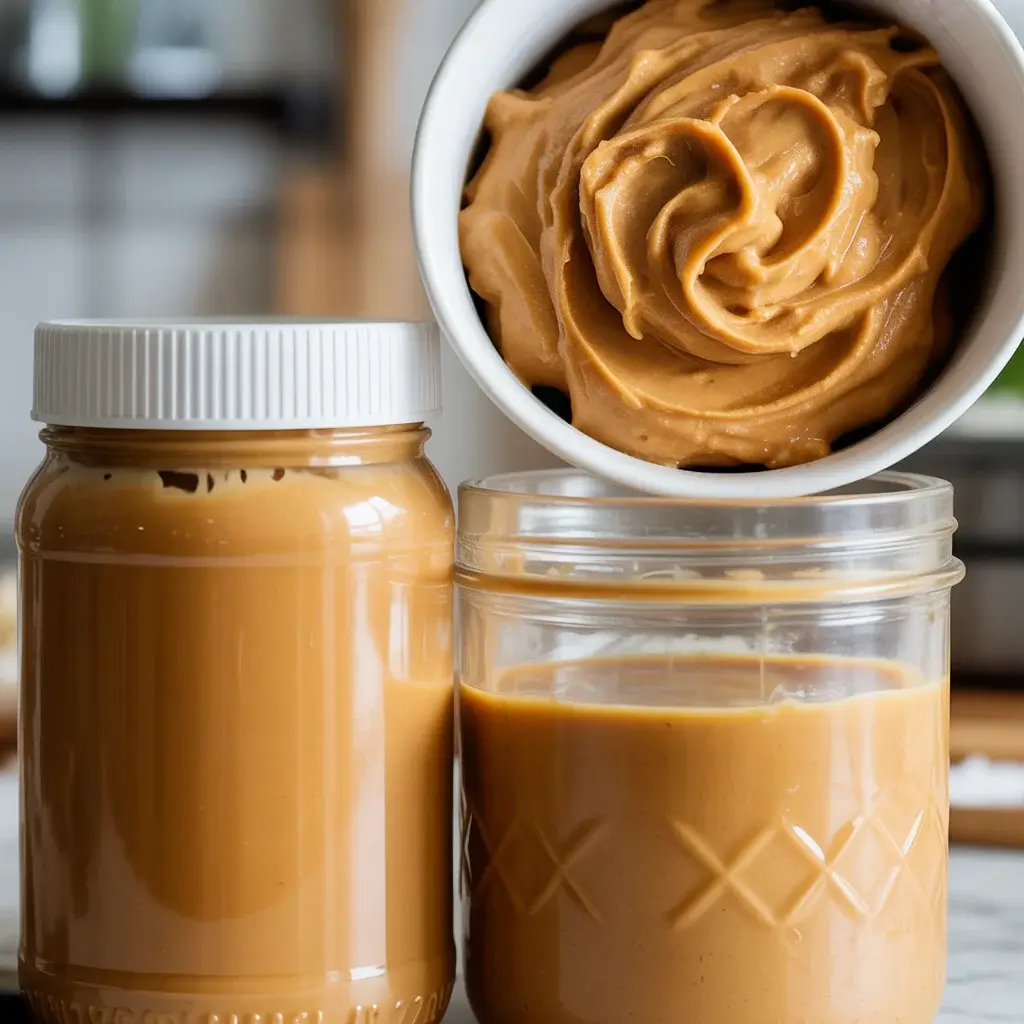 Commercial creamy peanut butter works best for stable, smooth filling