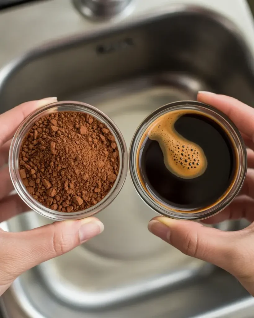 Comparing instant espresso powder to brewed espresso for baking substitutions