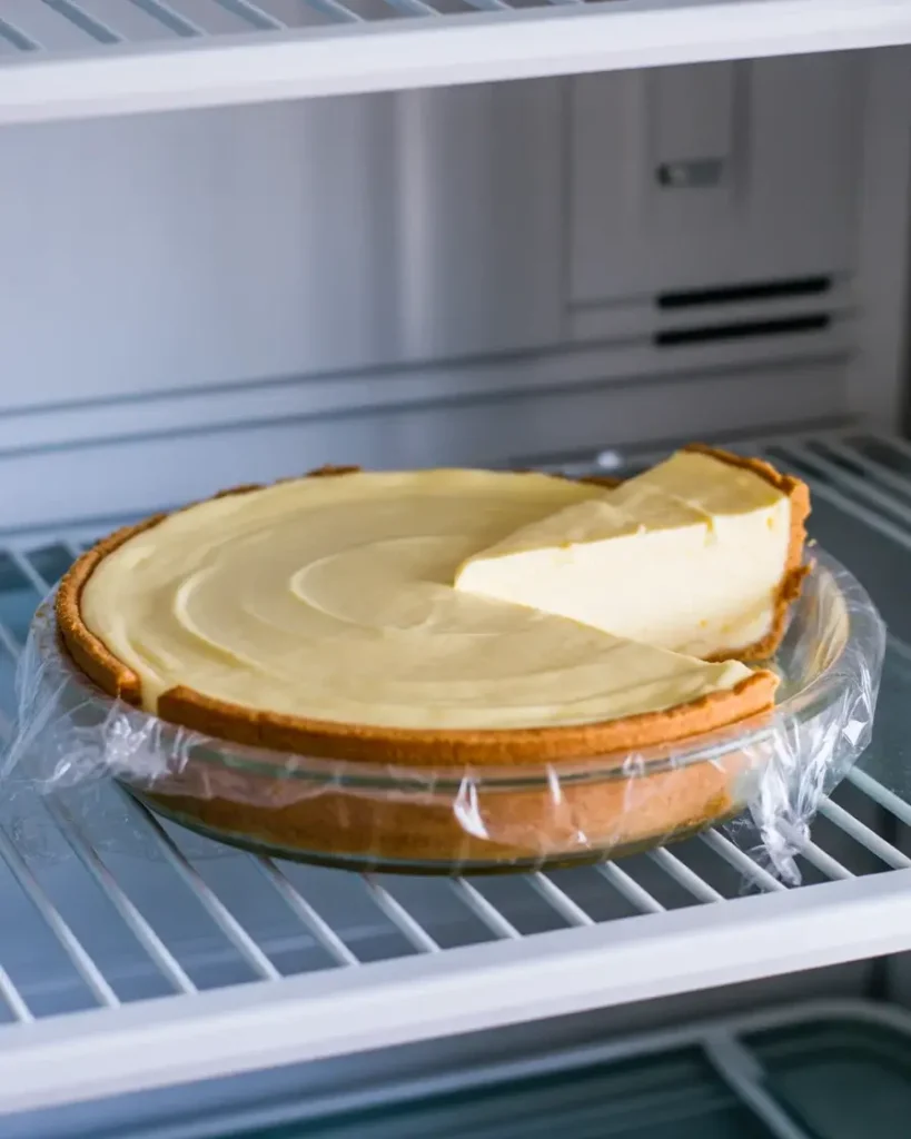 Covering and chilling the pie overnight gives the cleanest slices and most vibrant lemon flavor