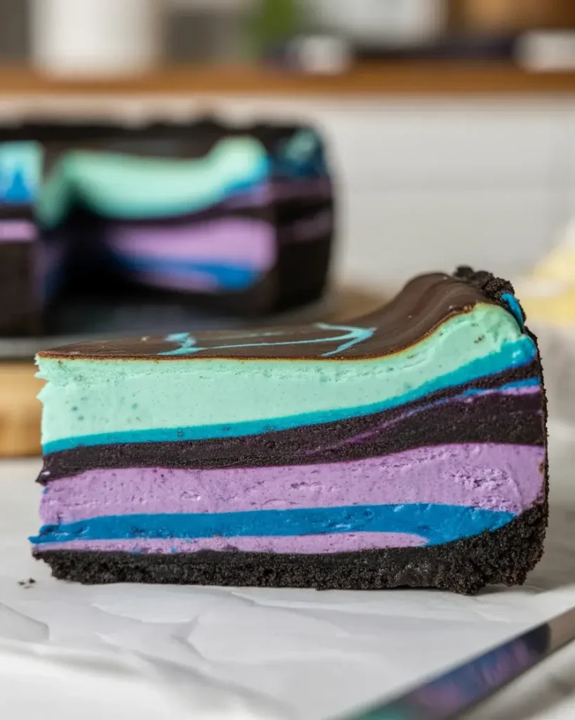 Cross-section showing distinct galaxy color layers with minimal mixing