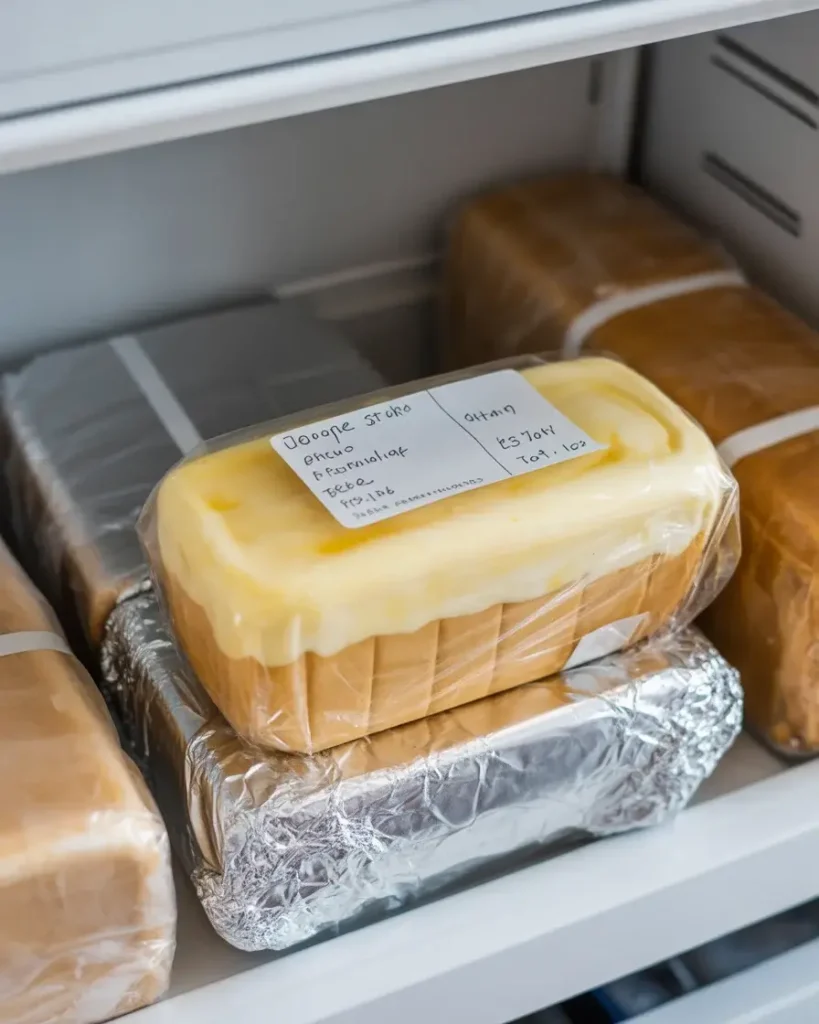 Double-wrapped ice cream loaf stays fresh and creamy for weeks