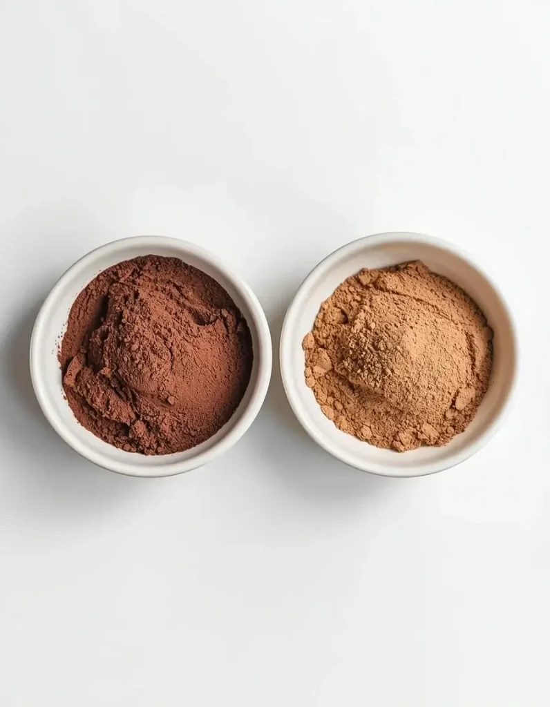Dutch-process cocoa creates richer flavor and darker colorDutch-process cocoa creates richer flavor and darker color