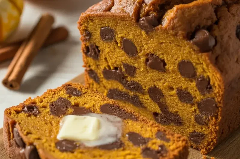 Easy Chocolate Chip Pumpkin Bread Recipe