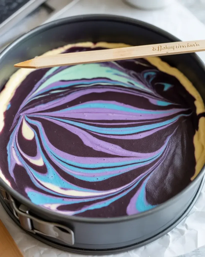Galaxy swirls created with confident knife strokes showing distinct cosmic colors