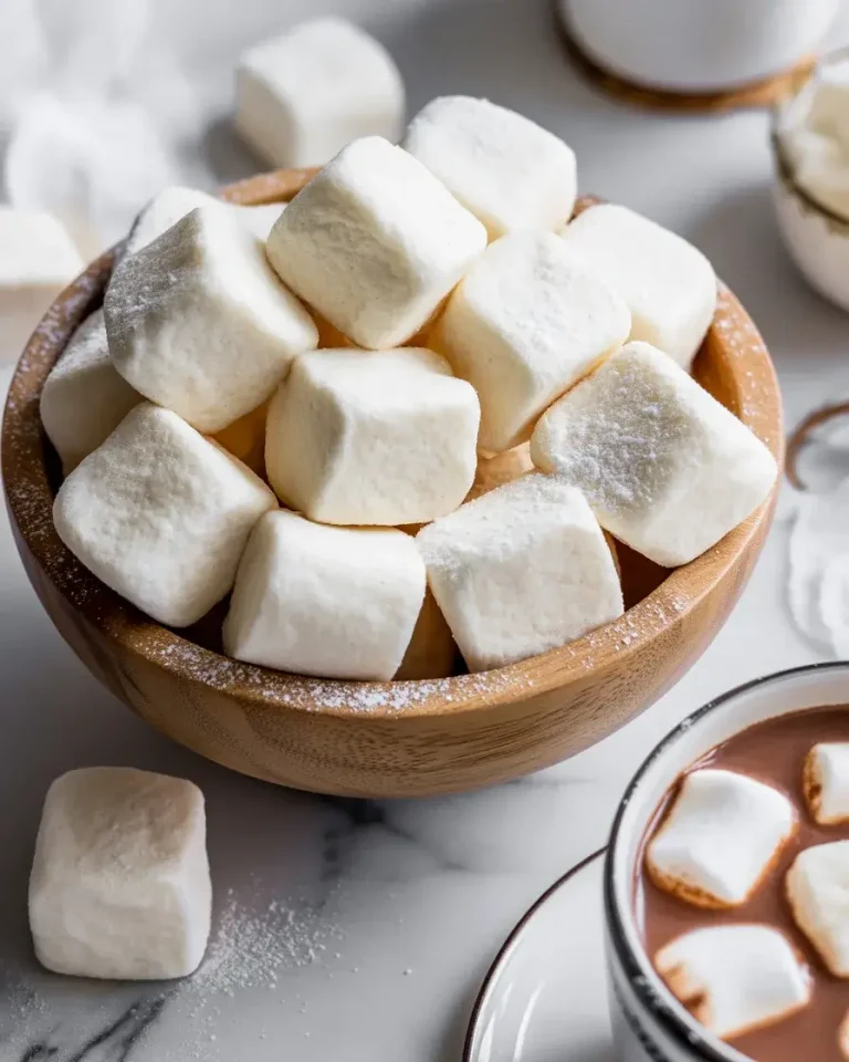 Homemade celestial vanilla marshmallows with cloud-like texture perfect for cocoa and treats