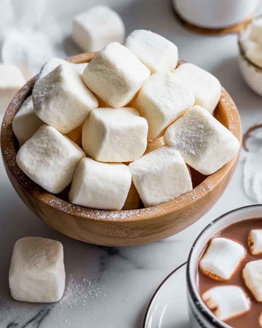 Homemade celestial vanilla marshmallows with cloud-like texture perfect for cocoa and treats