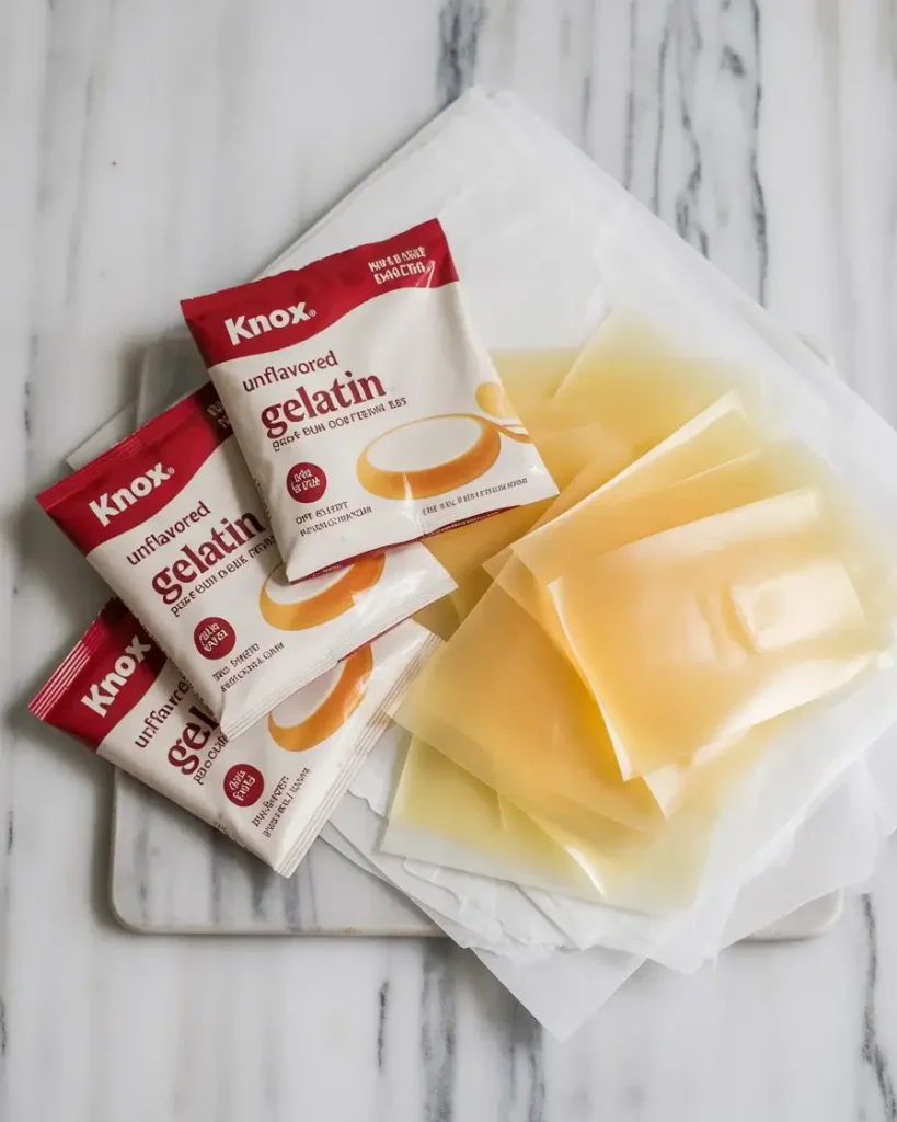 Knox powdered gelatin and sheet gelatin both work for fluffy homemade marshmallows