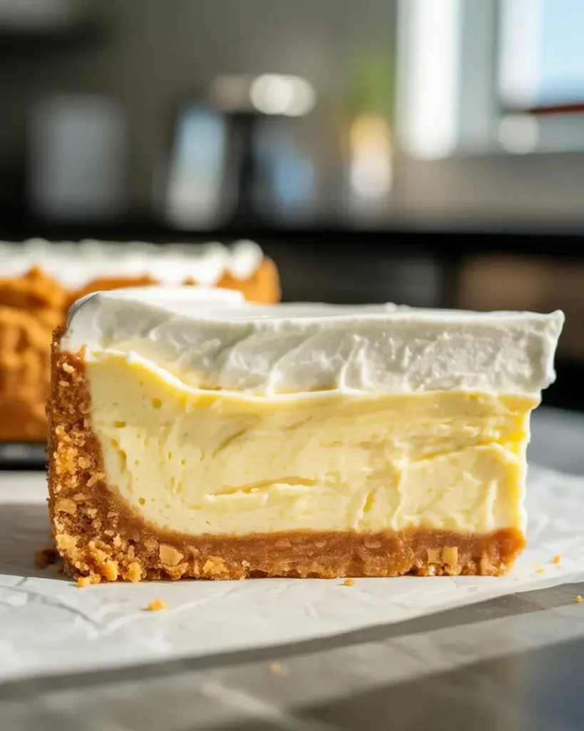 Layers of graham crust, creamy margarita filling, and lime whipped cream