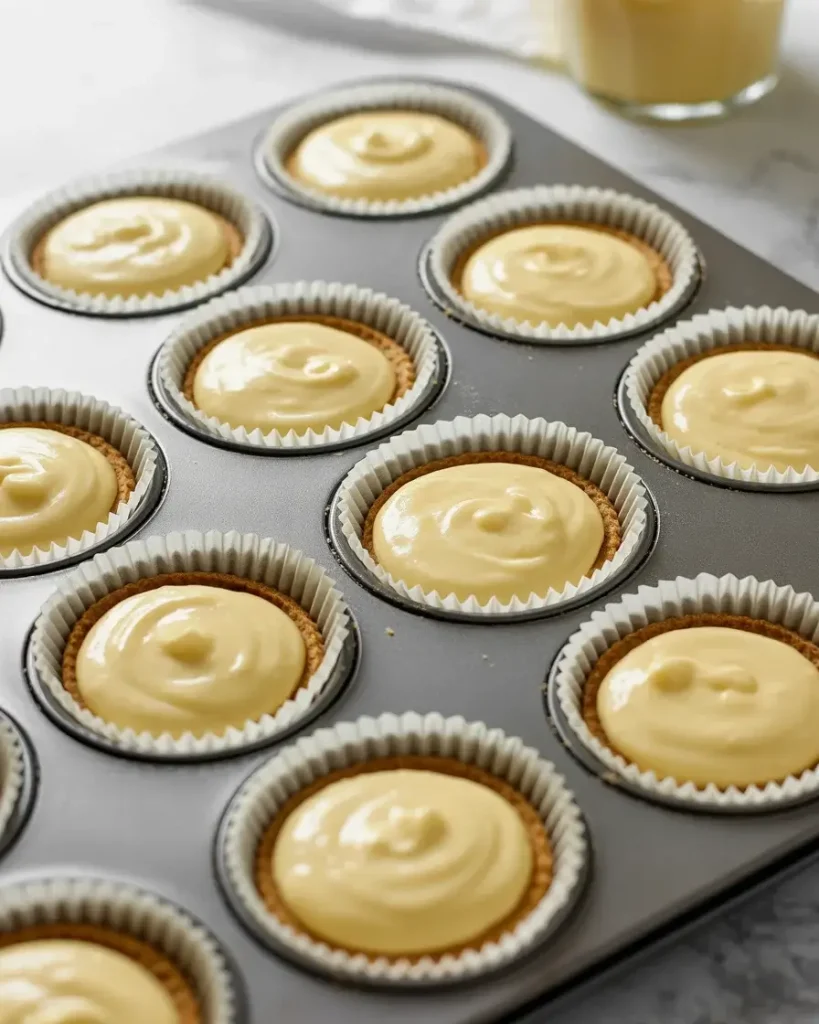  Mini cheesecakes ready for party serving with festive presentation