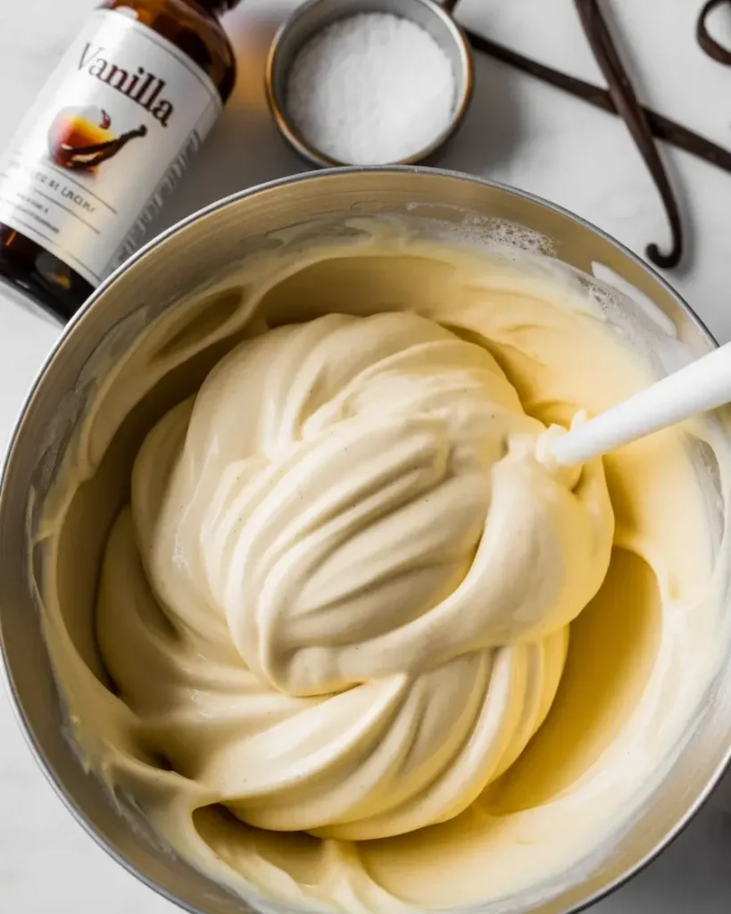 No-churn ice cream base mixed until smooth and creamy