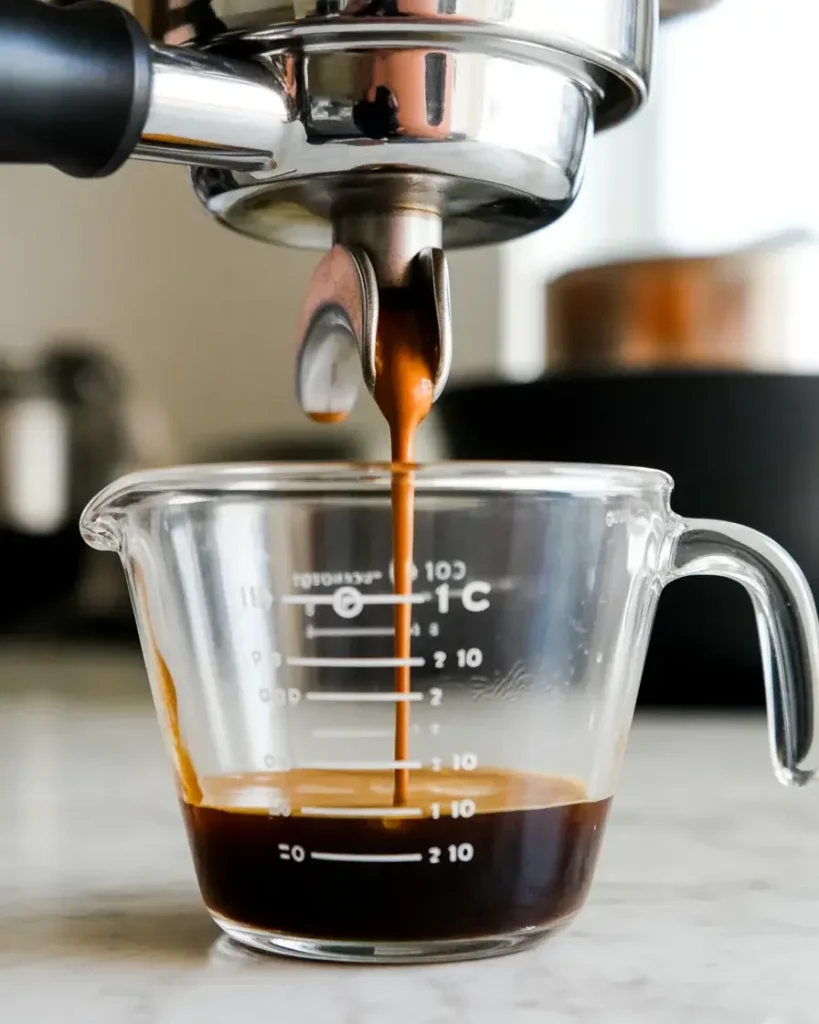 Real espresso providing authentic coffee flavor and caffeine to the cake