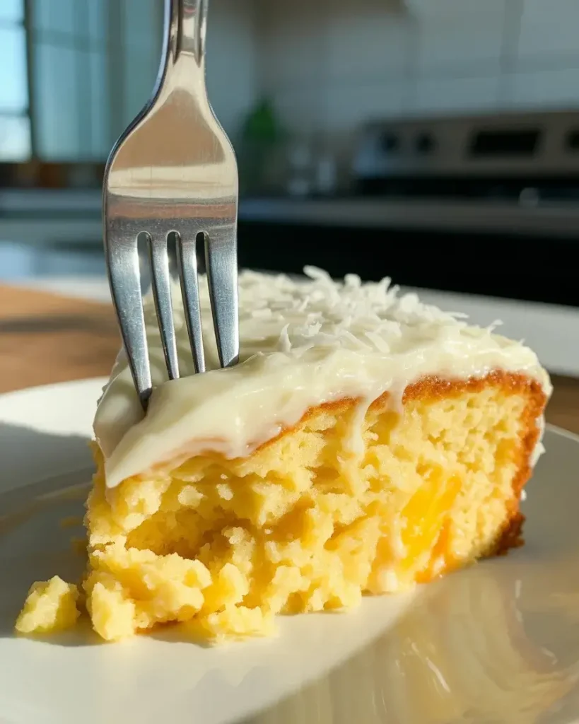Refrigerated cake brought to room temperature for perfect texture