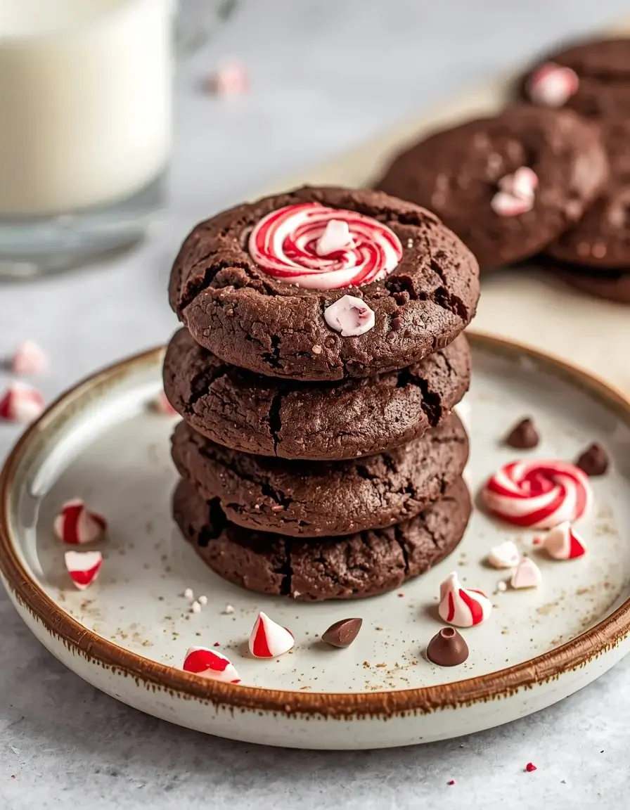 Rich chocolate peppermint mocha cookies perfect for holiday celebrations