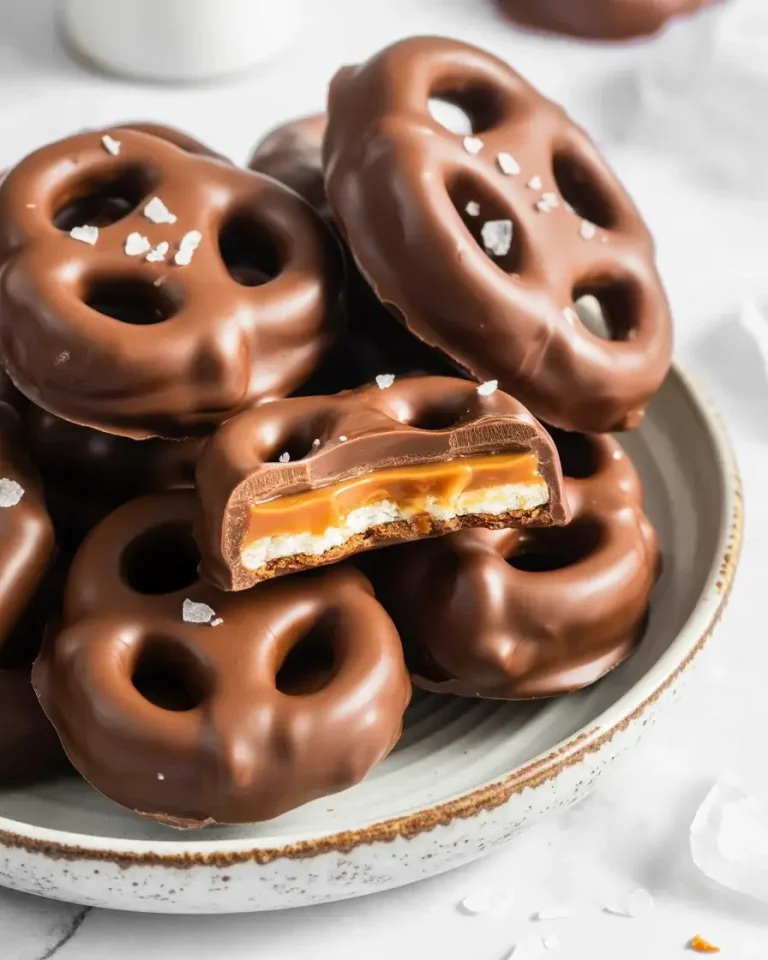 Salted chocolate caramel pretzel delights with perfect layers of crunch and sweetness
