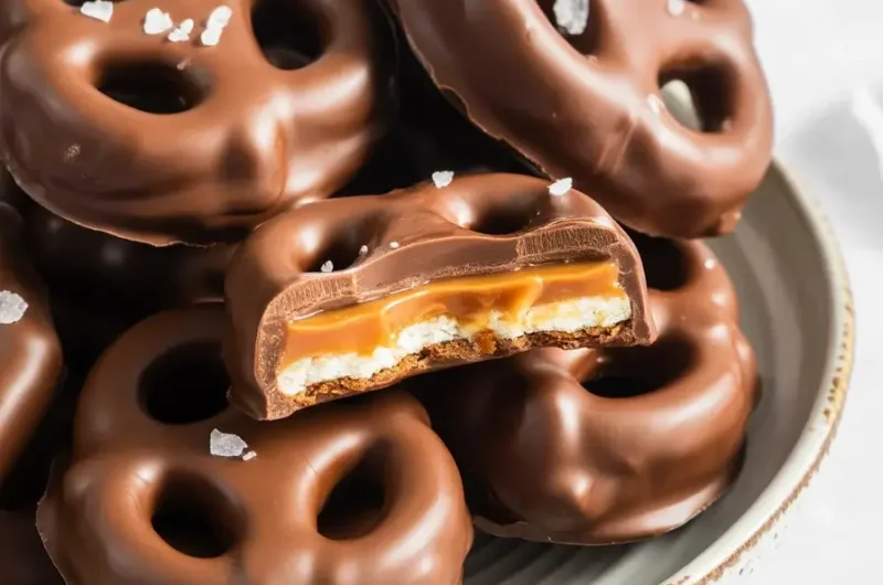 Salted Chocolate Caramel Pretzel Delights