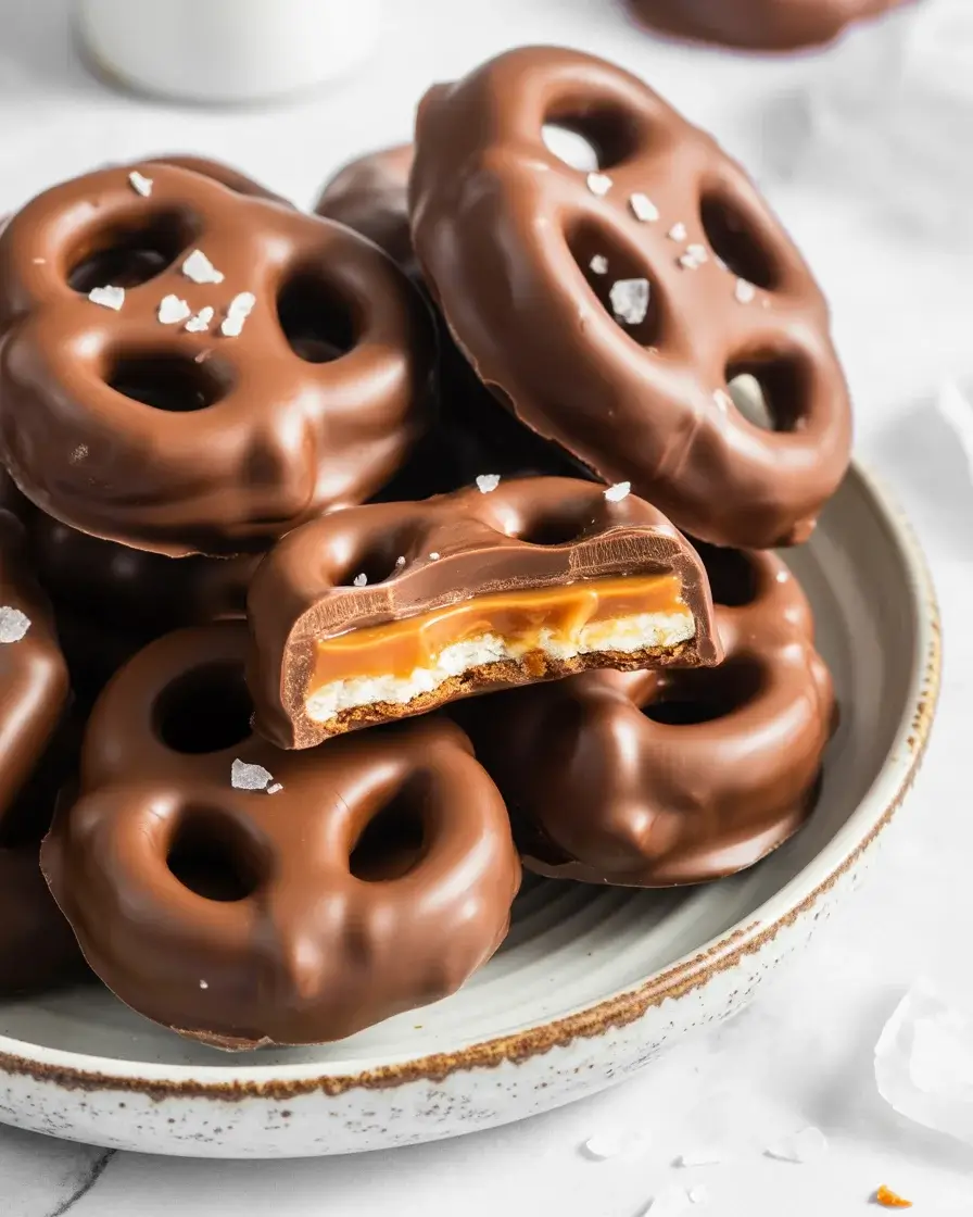 Salted chocolate caramel pretzel delights with perfect layers of crunch and sweetness