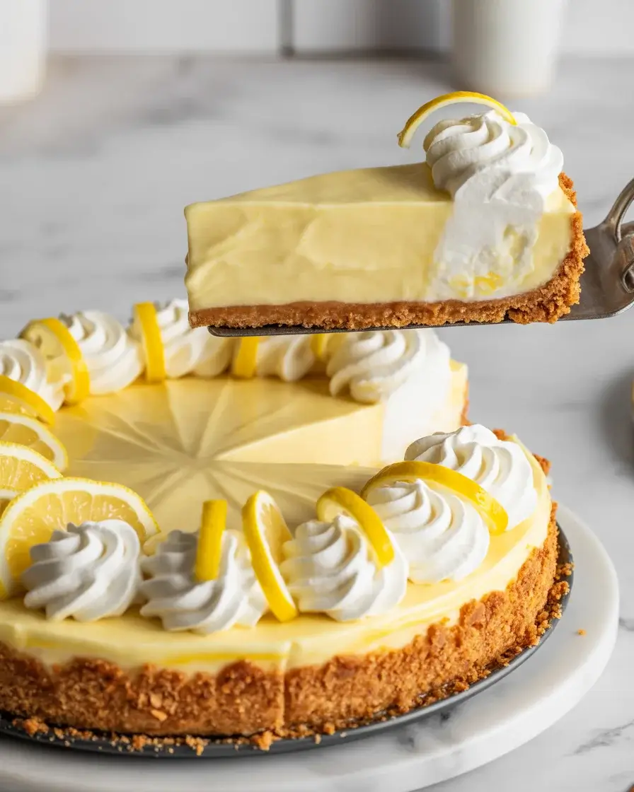Silky lemon mascarpone dream pie with whipped cream and lemon garnish, the ultimate no-bake summer dessert