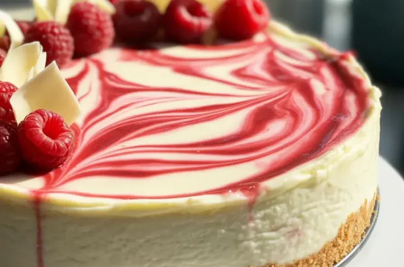 White Chocolate Raspberry Cheesecake
