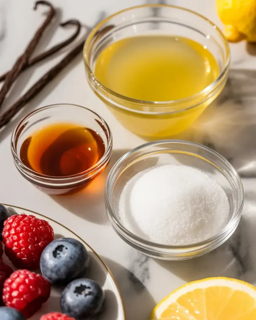Simple flavorings of vanilla and lemon let natural berry taste shine through