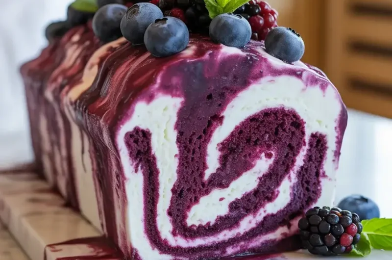 Midnight Berry Ice Cream Loaf: A Dreamy No-Churn Frozen Dessert