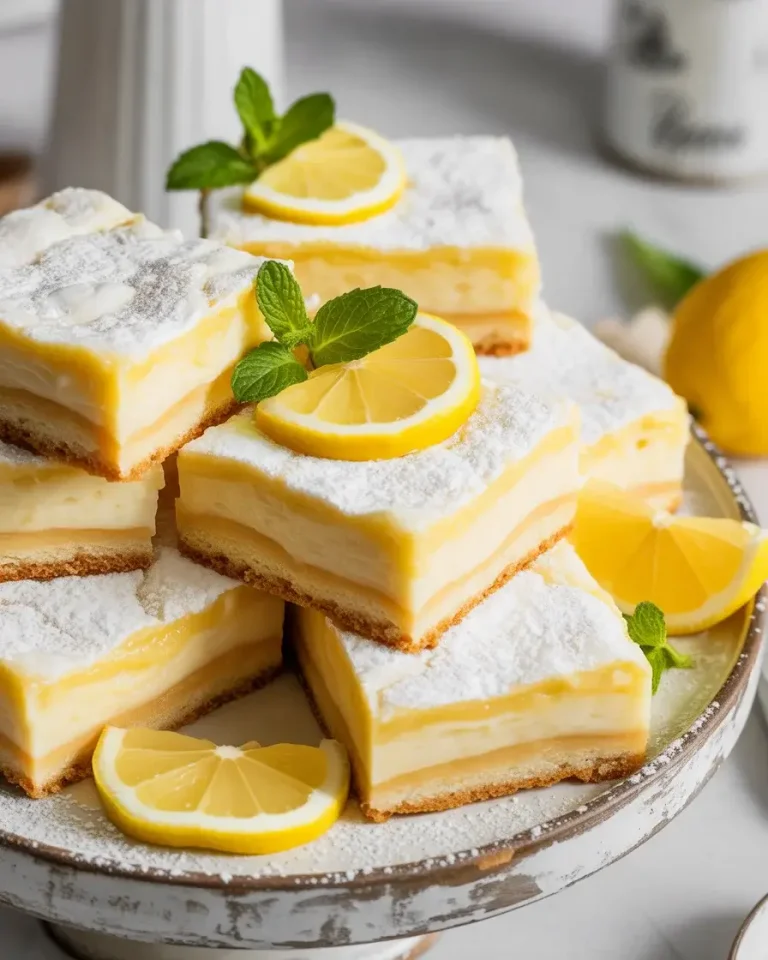 Lemon Delight Bars: The Perfect Sweet and Tangy Dessert Tangy-sweet lemon delight bars with buttery shortbread crust perfect for any gathering