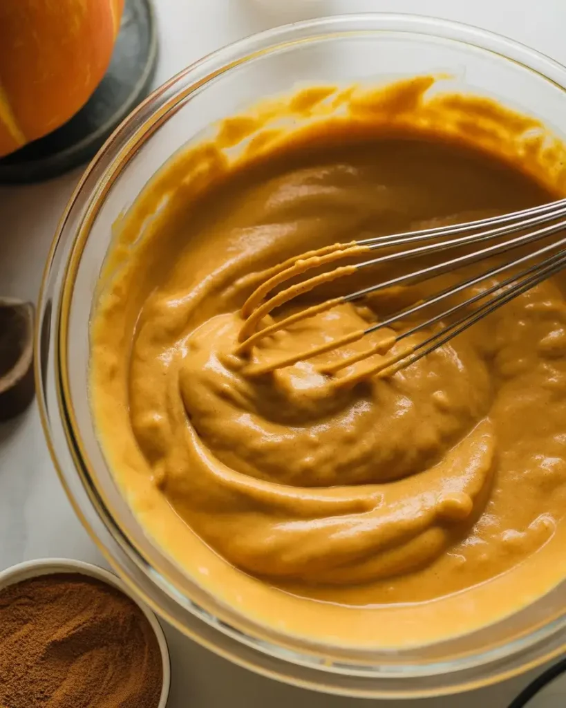Whisk pumpkin mixture until thick, smooth, and coats the back of a spoon