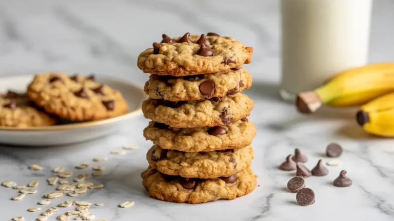 Banana Chocolate Chip Oatmeal Cookies