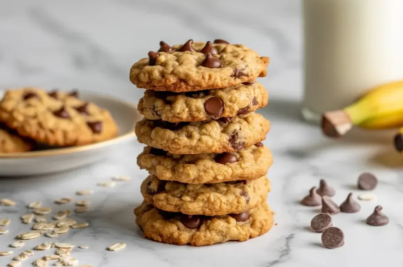 Banana Chocolate Chip Oatmeal Cookies