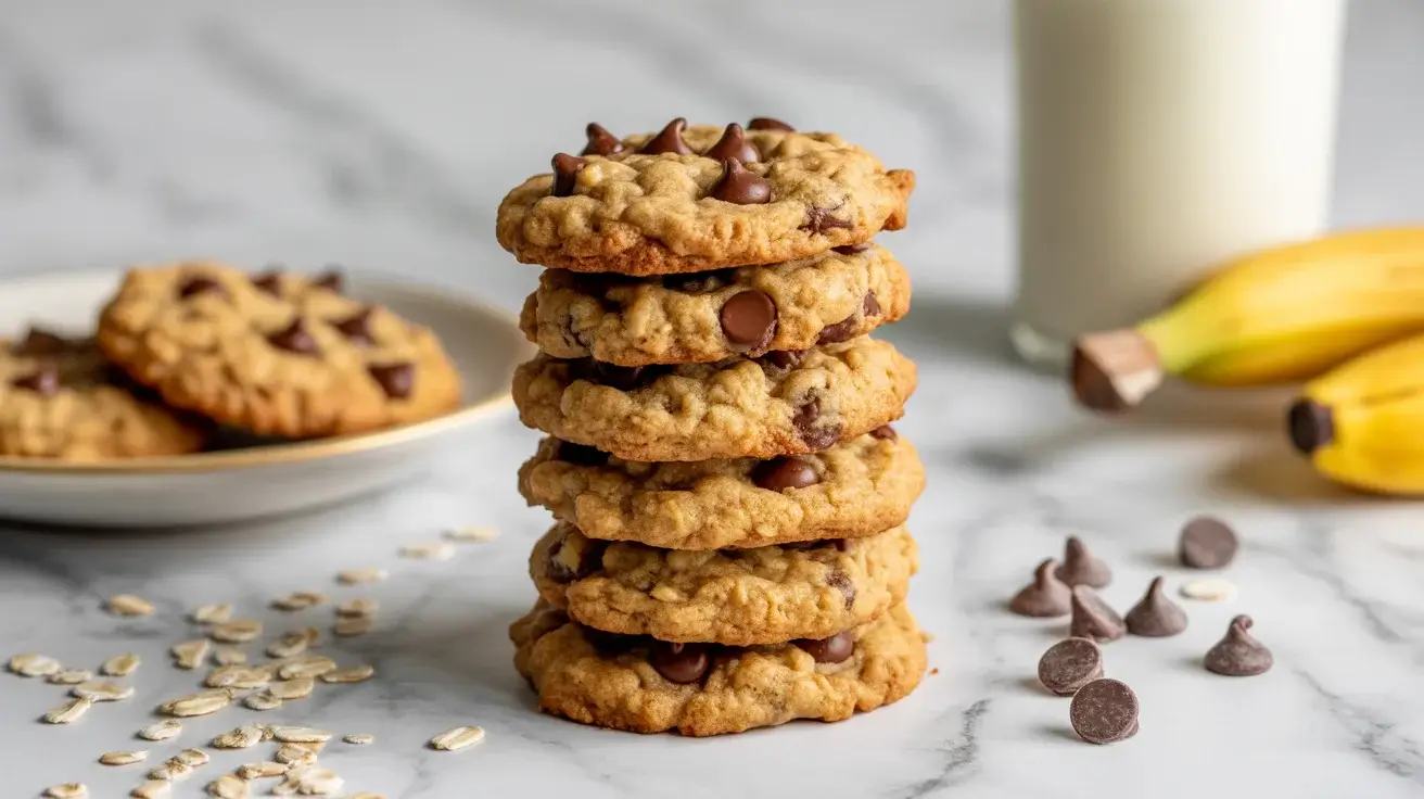 Banana Chocolate Chip Oatmeal Cookies