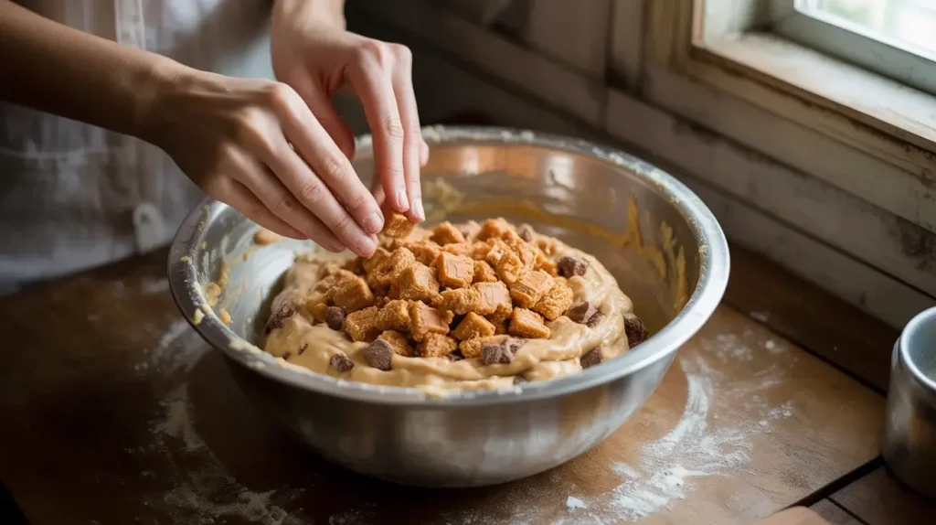 Make Butterfinger Caramel Crunch Cookies
