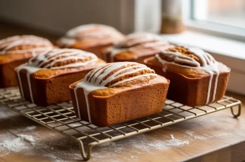 Cinnamon Swirl Pumpkin Bread Mini Loaves