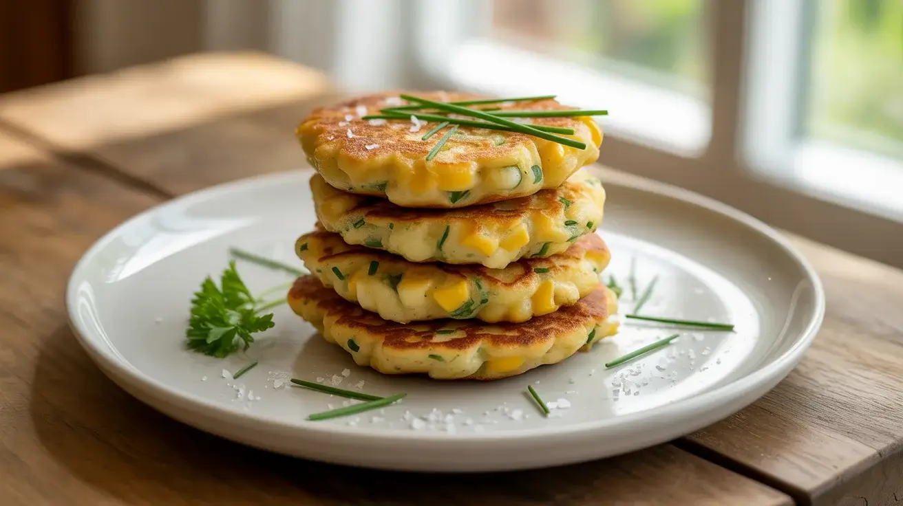 Crispy Cheesy Potato Corn Fritters Recipe