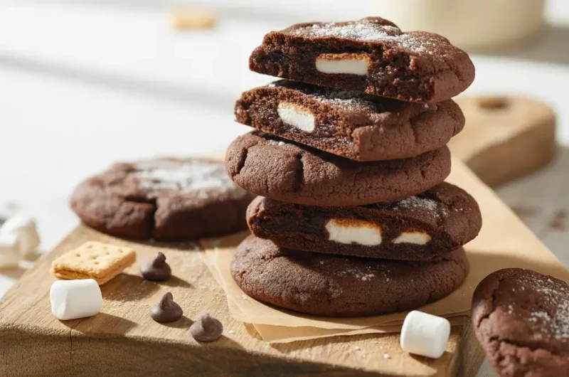 Double Chocolate S'mores Cookies