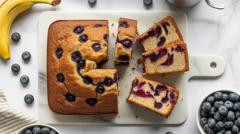 Easy Banana Blueberry Coffee Cake Recipe