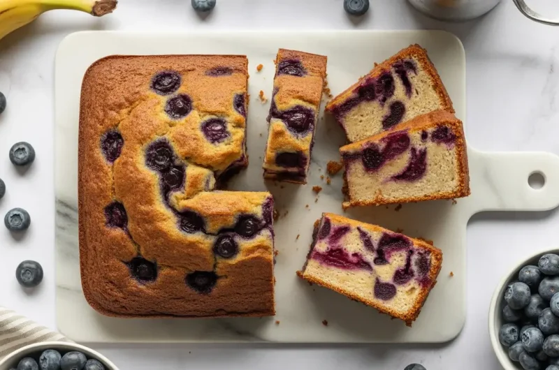 Easy Banana Blueberry Coffee Cake Recipe
