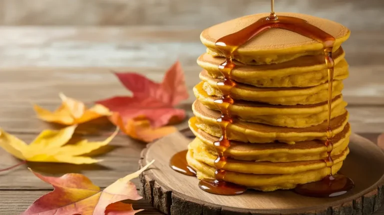 cherry lemon Fluffy Pumpkin Spice Pancakes