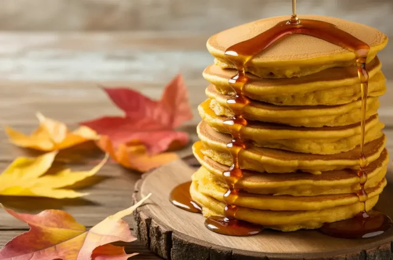 Fluffy Pumpkin Spice Pancakes