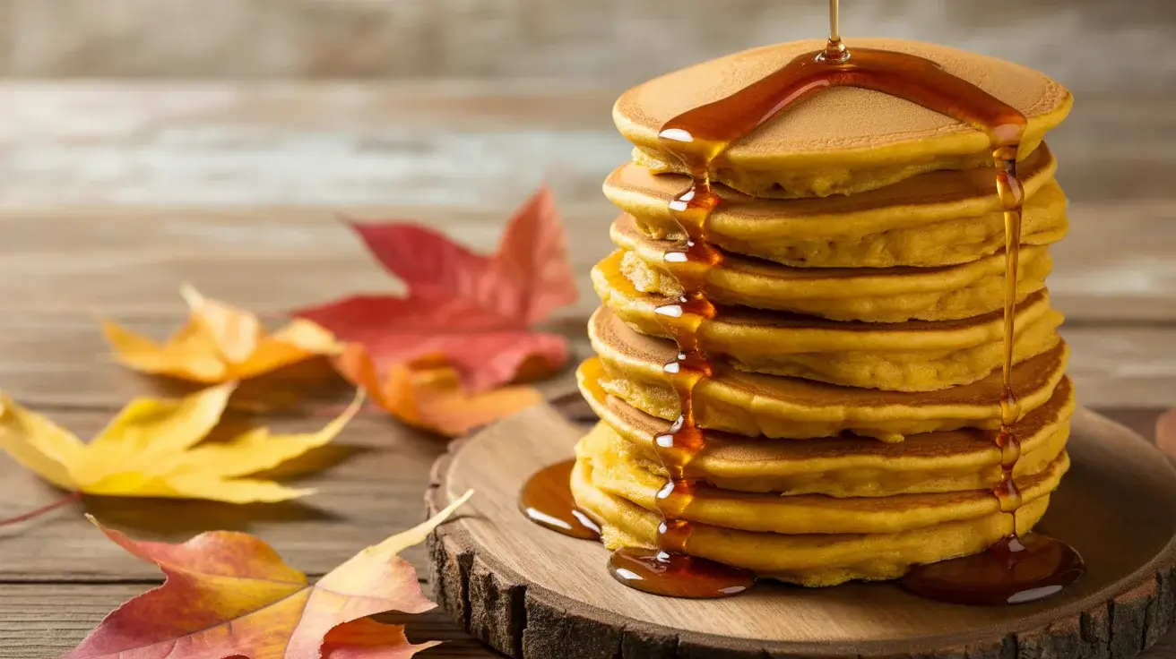 cherry lemon Fluffy Pumpkin Spice Pancakes