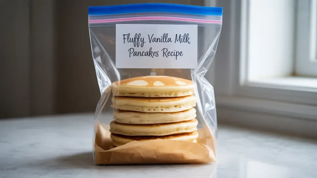 Fluffy Vanilla Milk Pancakes Recipe
