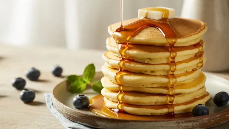 Fluffy Vanilla Milk Pancakes Recipe